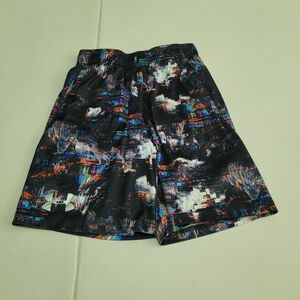 Under Armour Boy’s Black Multi-Color Printed Athletic Shorts